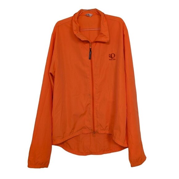 Pearl iZumi Windbreaker Mens Size XL Highlighter Neon Orange Cycling Full Zip - Picture 1 of 12